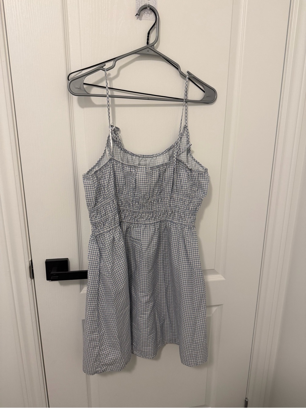 H&M Light Blue Gingham Smocked Sundress